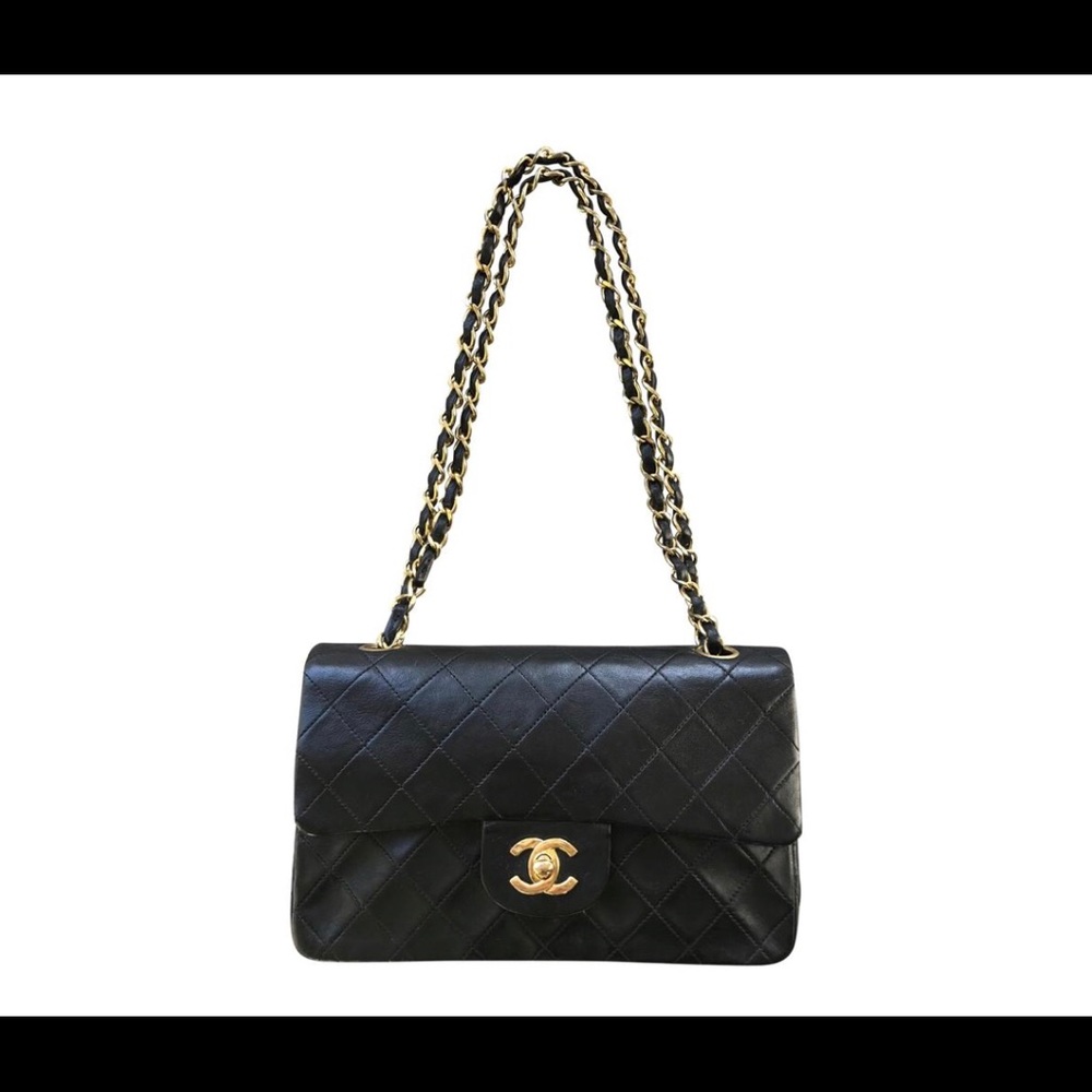 Authentic Chanel Lambskin Quilted Flap Bag Black - Picture 1 of 8